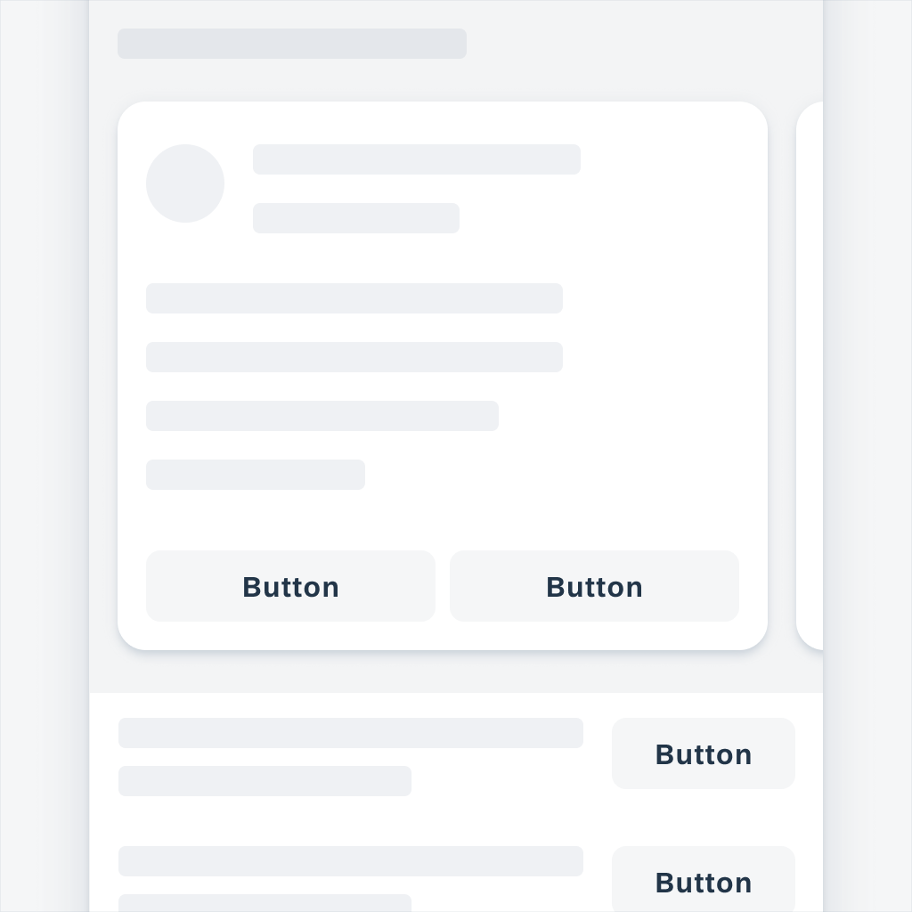 Tonal buttons used in a card and table preview