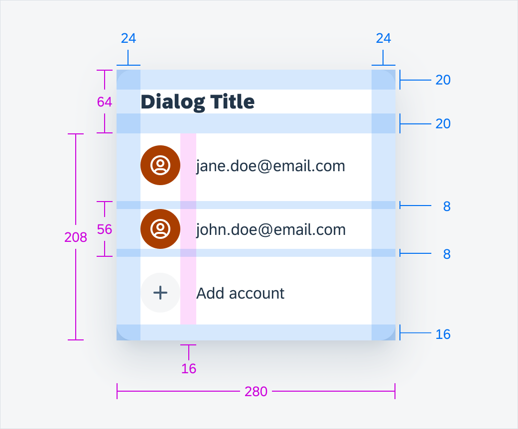 Simple dialog specification