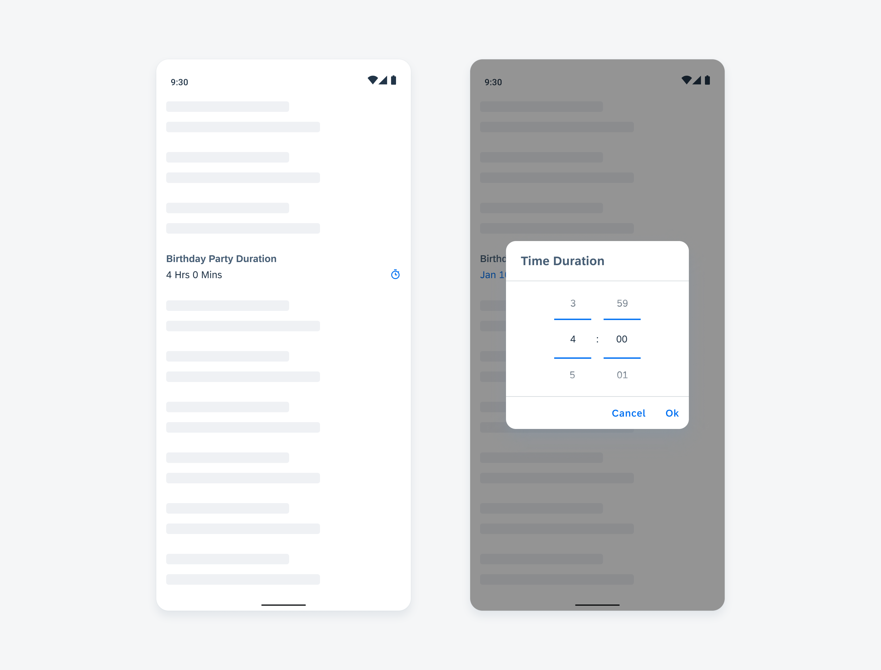 Duration picker form cell