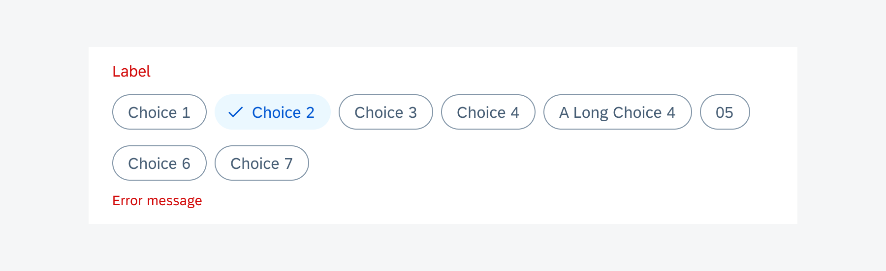 Chip form cell with error message on tablet