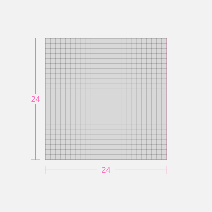 24 x 24 grid (1000% scale)