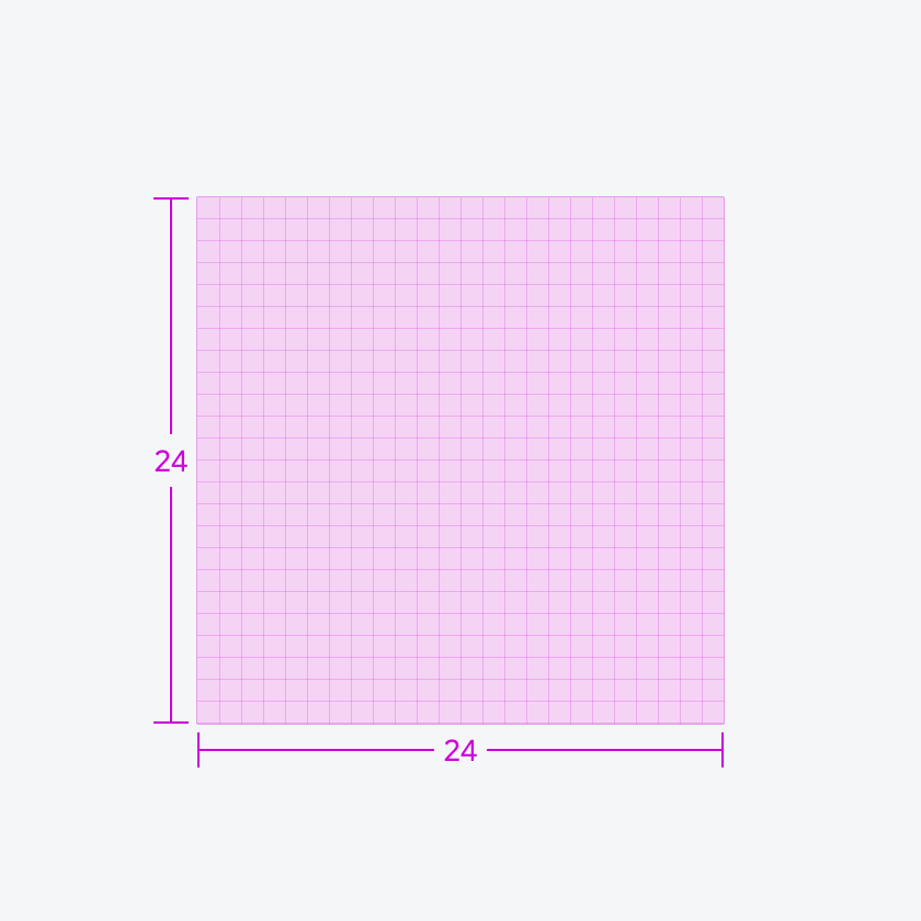 24 x 24 grid (10X scale)