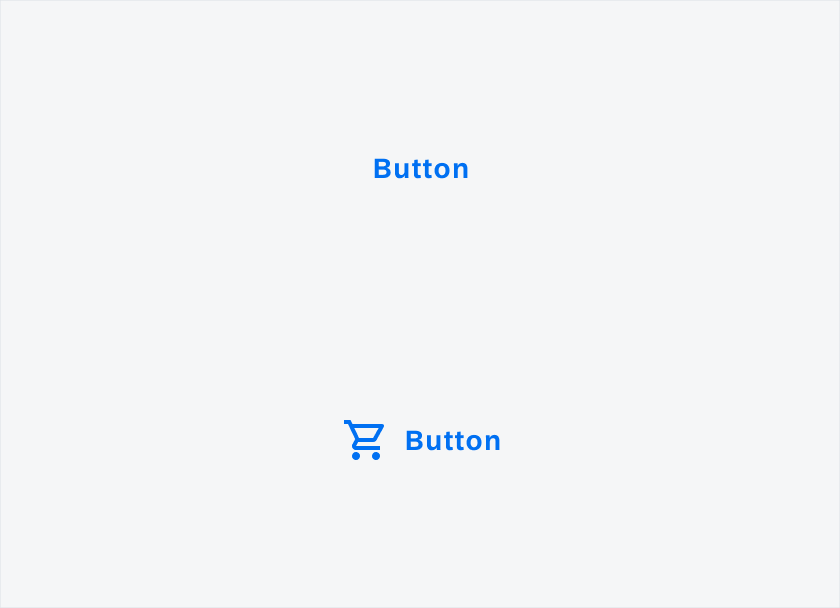 Text button (top) and text button with icon (bottom)