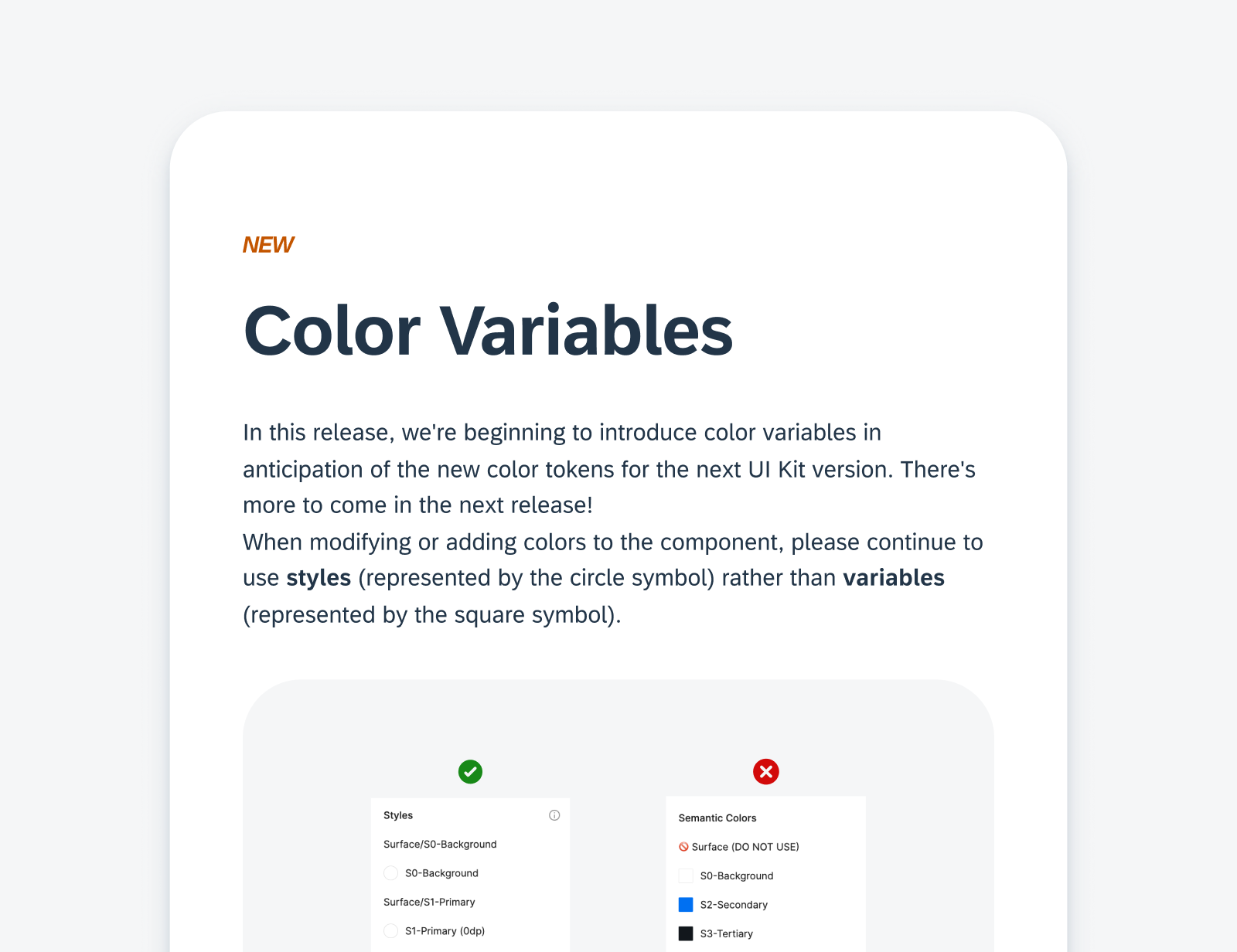 Introduce color variables in UI Kit