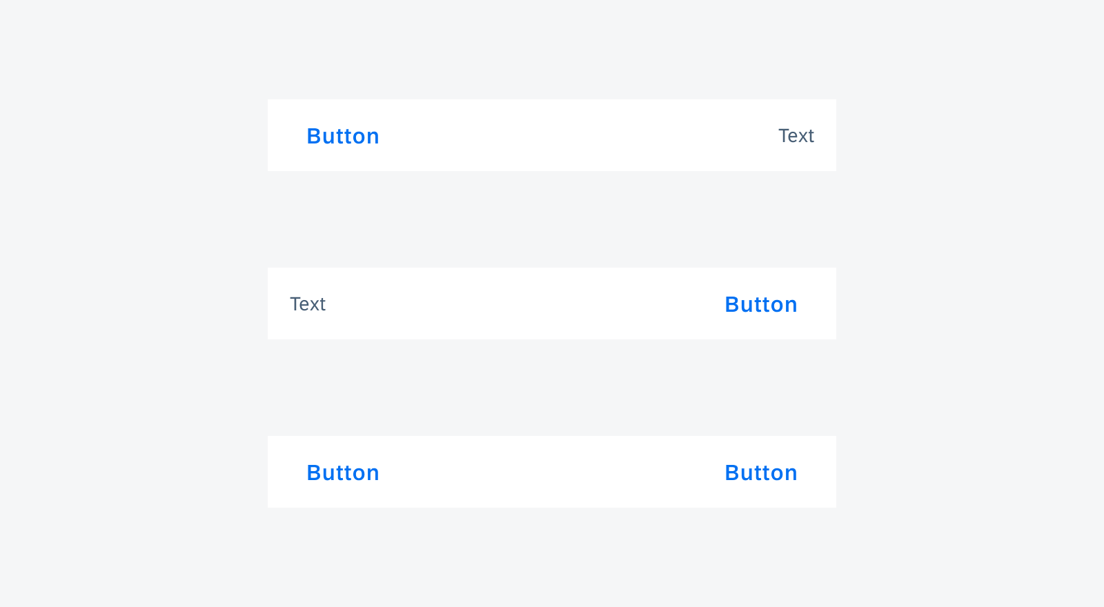 Section footer variants