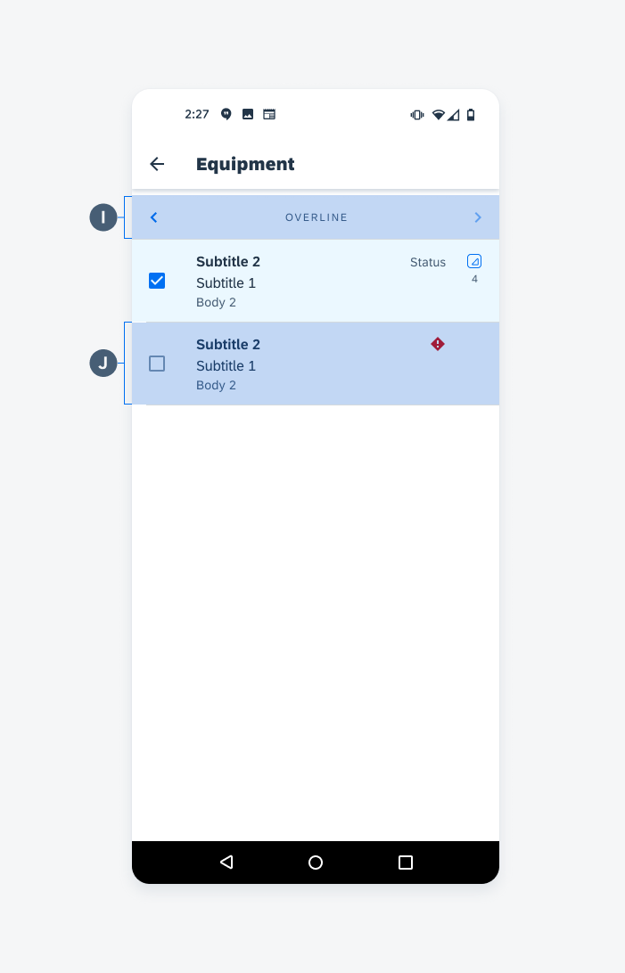 Hierarchy list picker on mobile