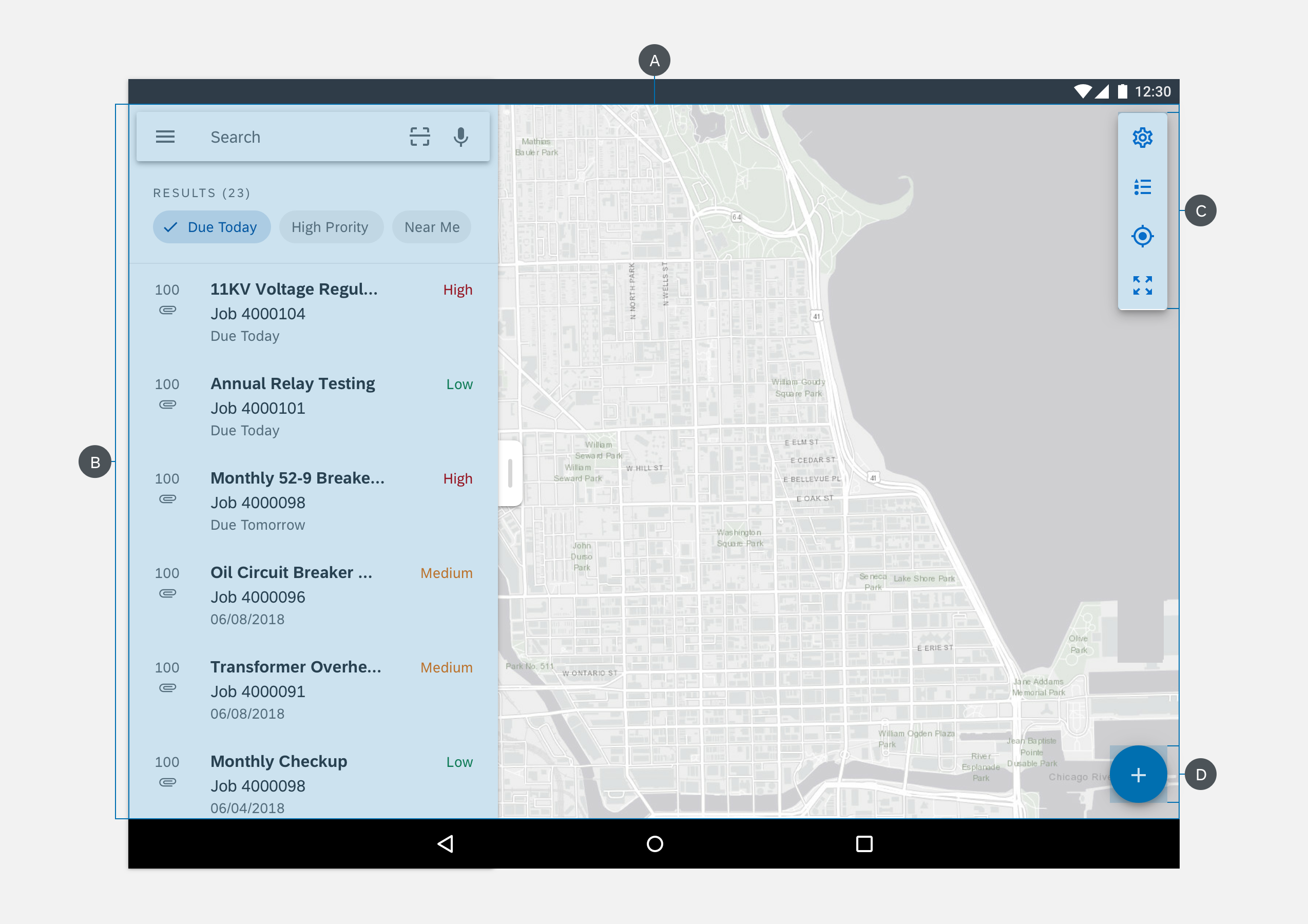 Map Sap Fiori For Android Design, Google Maps Landscape Mode Android