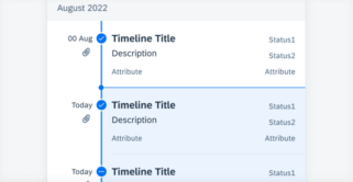 Example timeline view on mobile