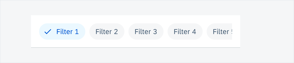 Filter feedback bar on mobile
