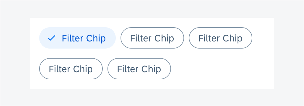 Filter feedback bar wrapped view