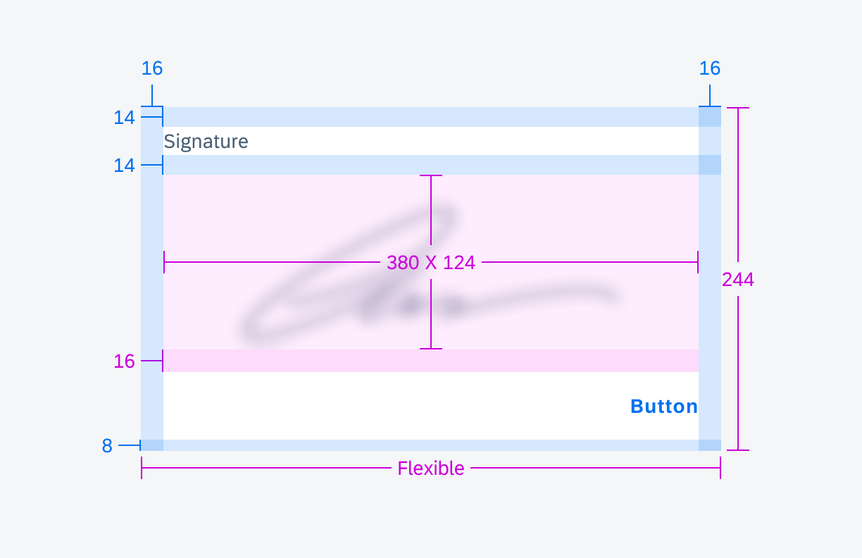 Signed signature capture inline on mobile – specifications