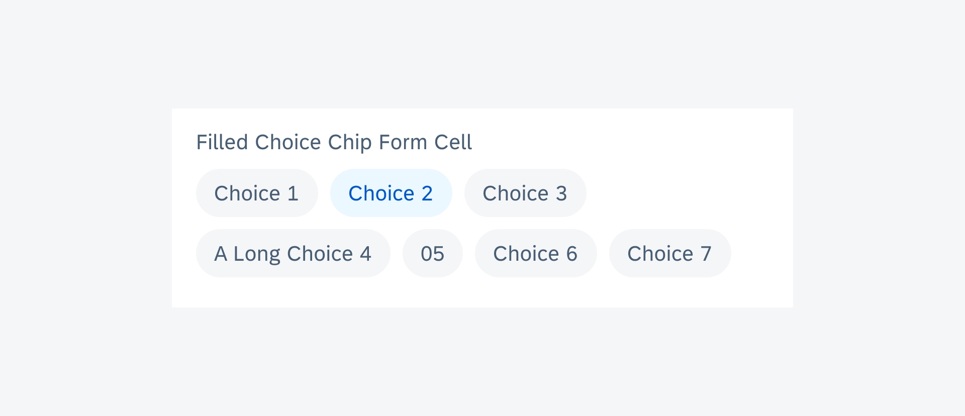 Mobile: choice chip form cell