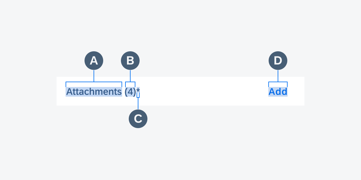 Anatomy of attachment headers in edit mode