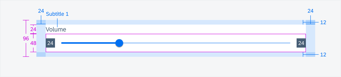 Default slider form cell with icons on tablet - specifications