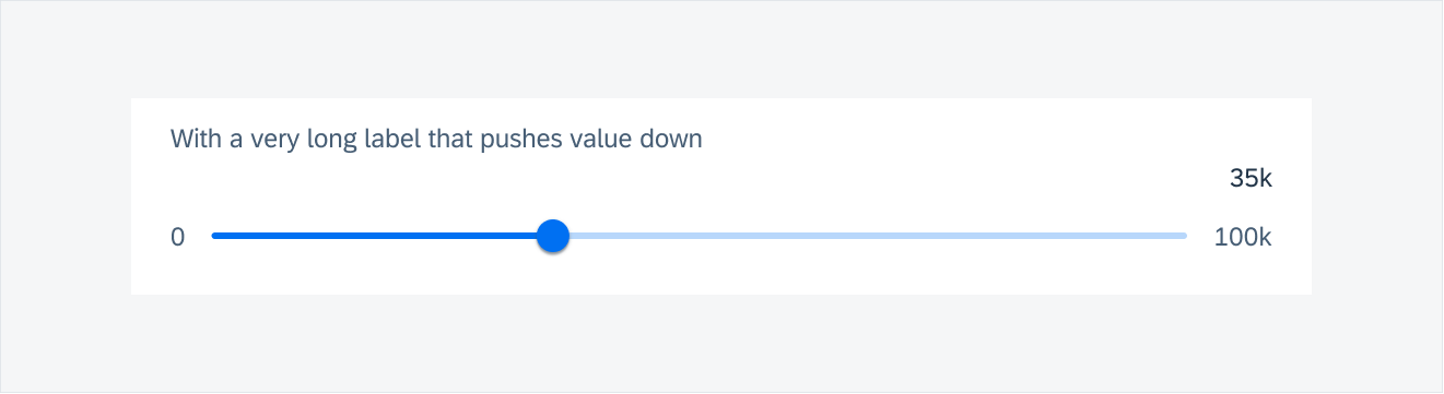 Default slider form cell with long label on tablet