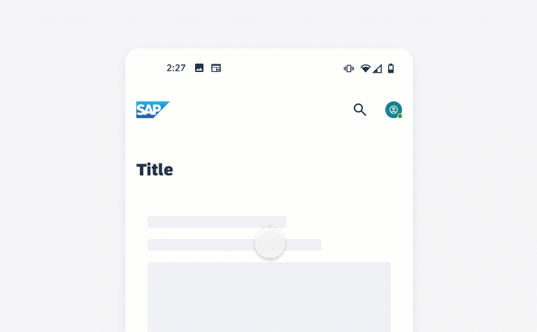 Animation of collapsing layout from the large to small top app bar 