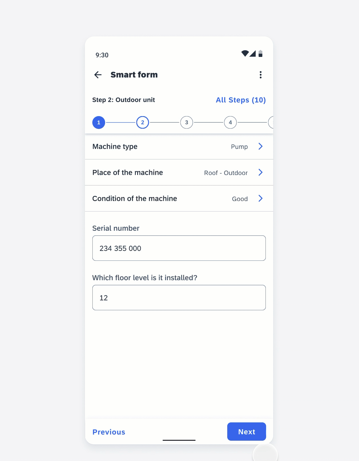 Users can tap on the “All Steps” button to view all steps vertically on a new screen 
