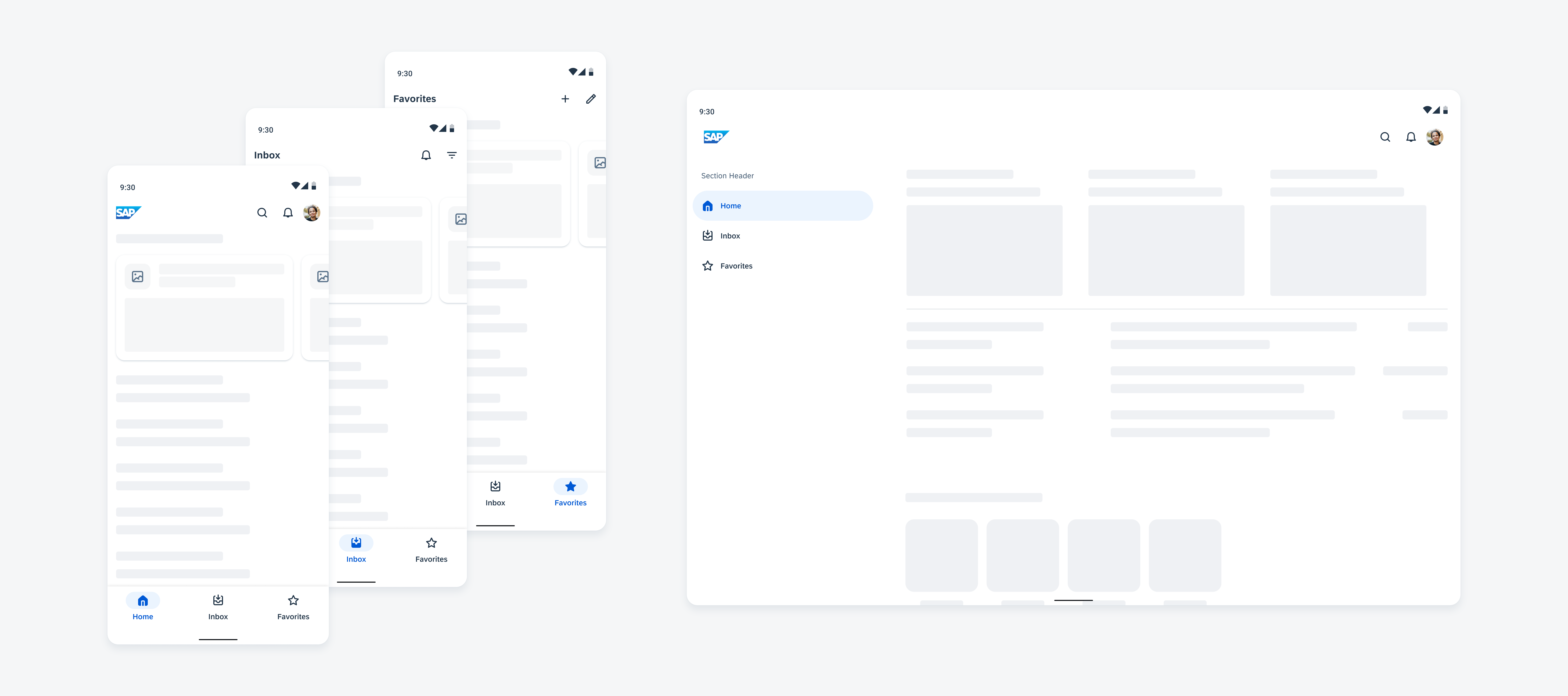 Profile placement on compact and expanded window size classes