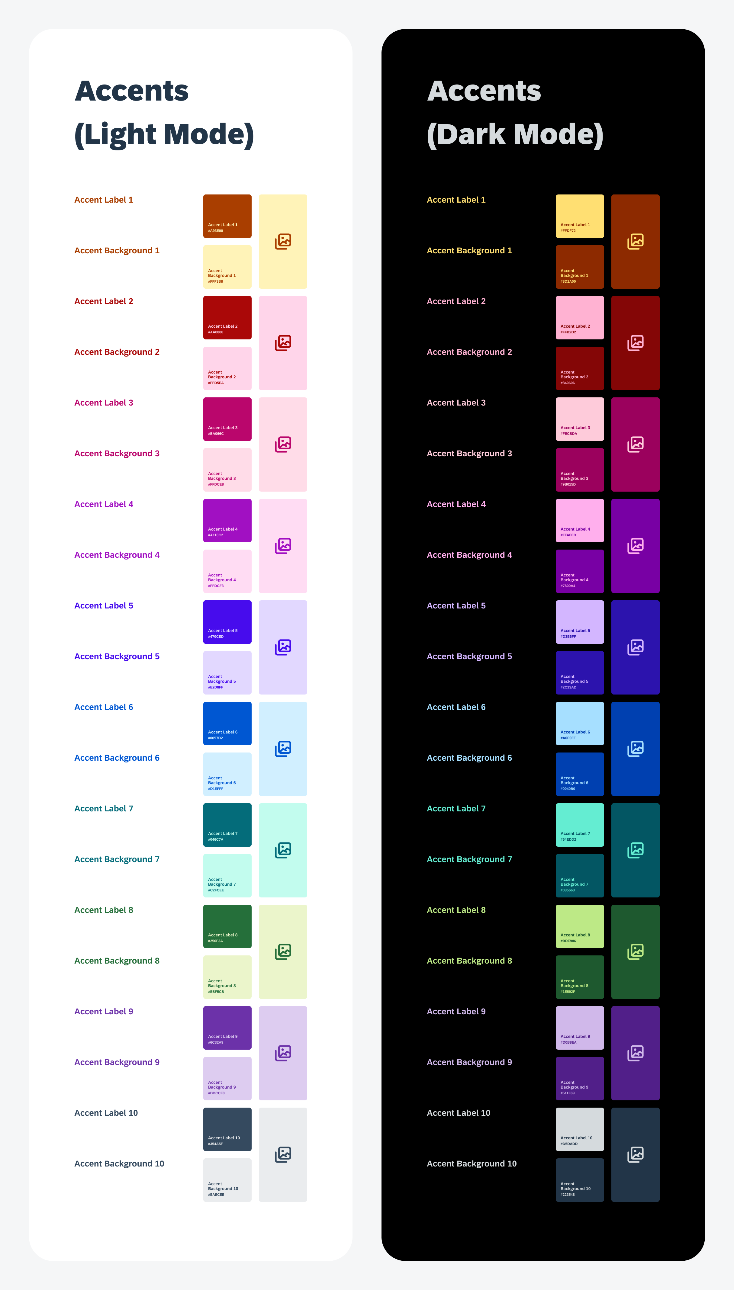 Accent color palette