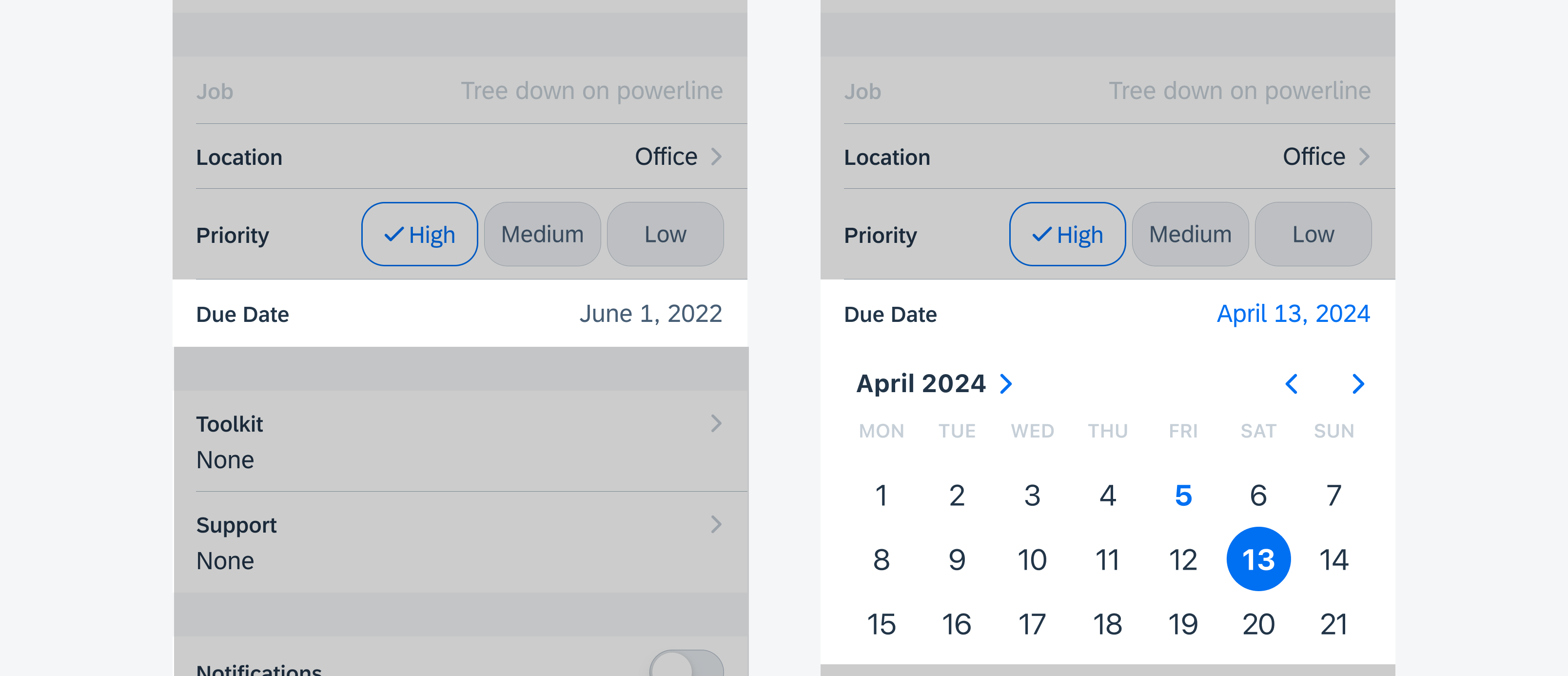 Picker form cell