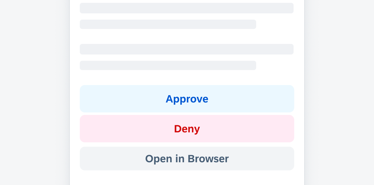 Button examples for a positive, negative and neutral action