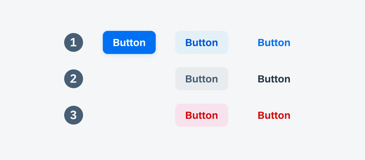 Tint, normal and negative styled buttons