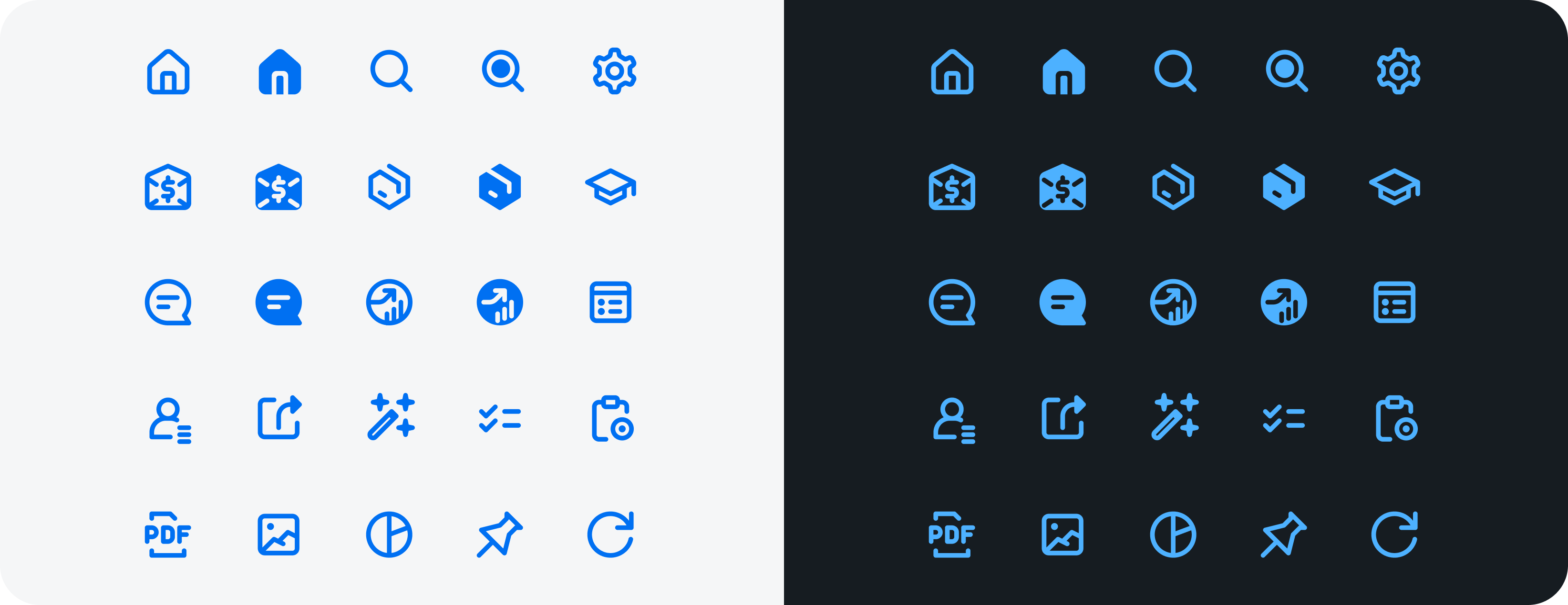 SAP Fiori for iOS icons in light and dark mode