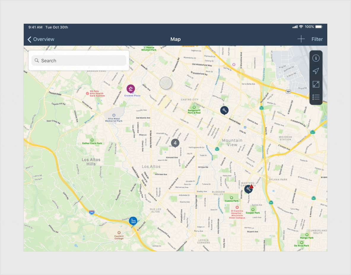 Interacting with a map marker (using the design from SDK 6.1)