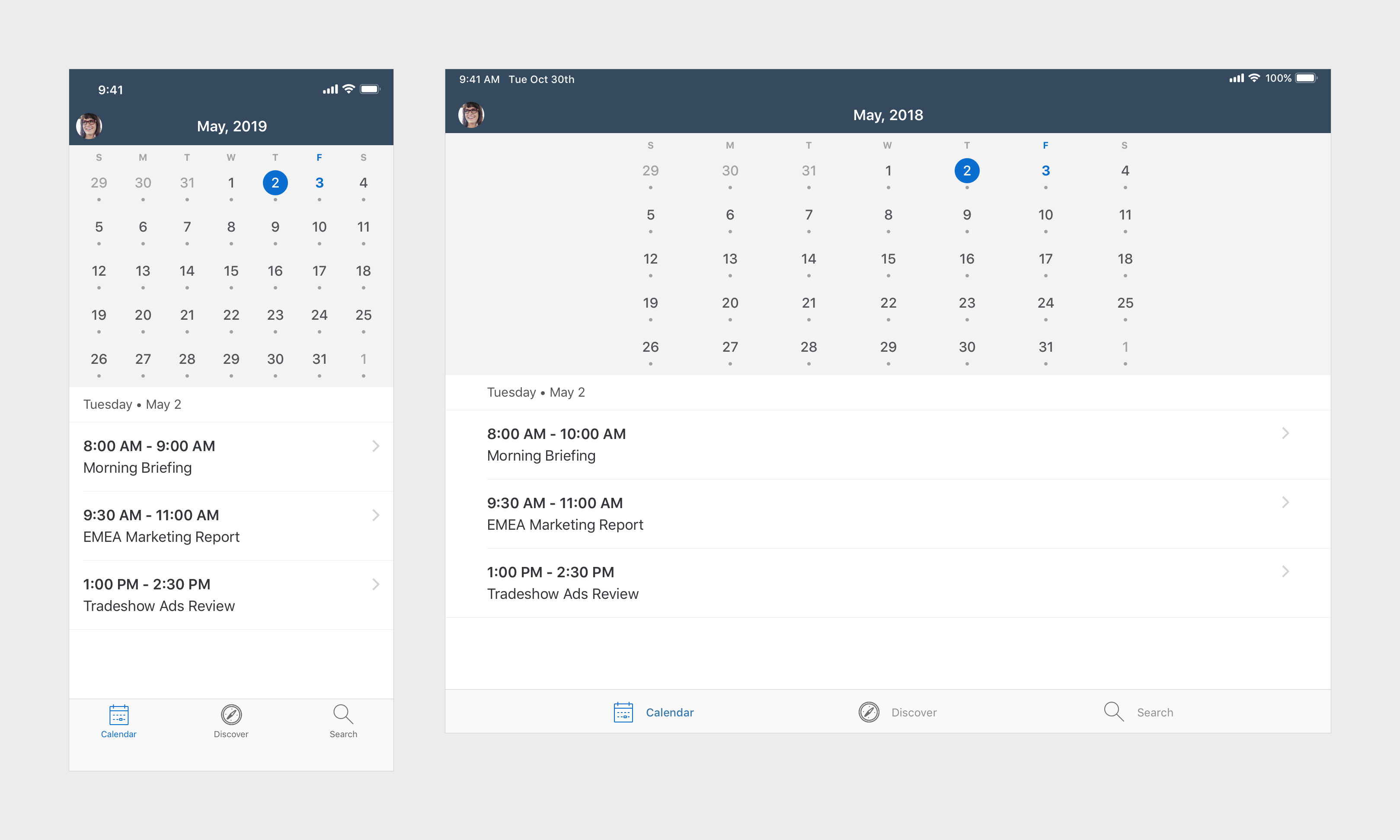 Calendar SAP Fiori for iOS Design Guidelines