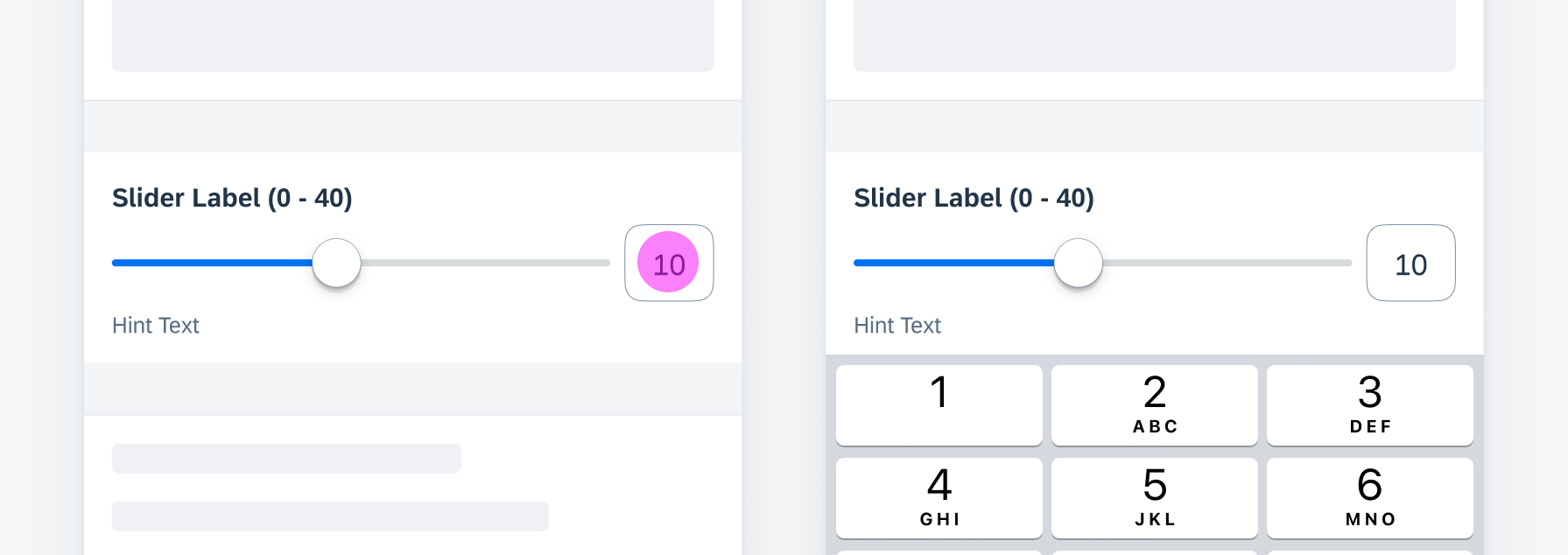 Tapping the value input field to trigger keyboard