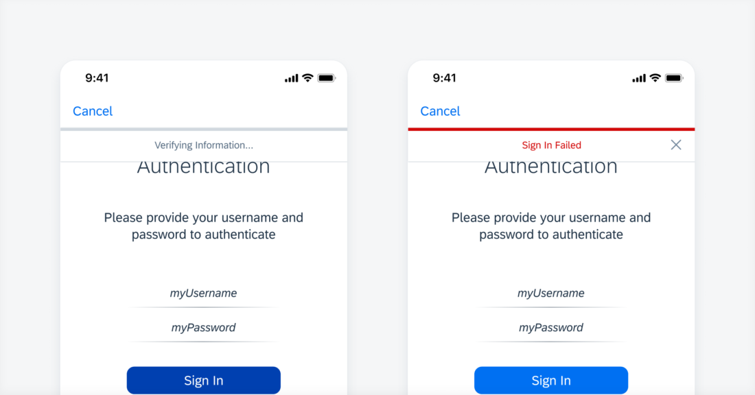 Example of authentication