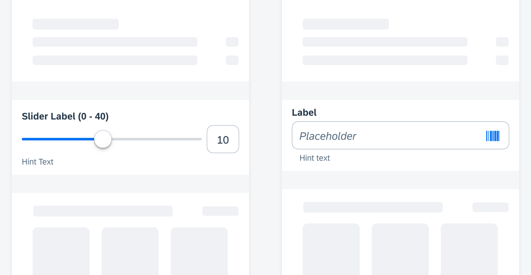 Example of slider form cell and text input form cell