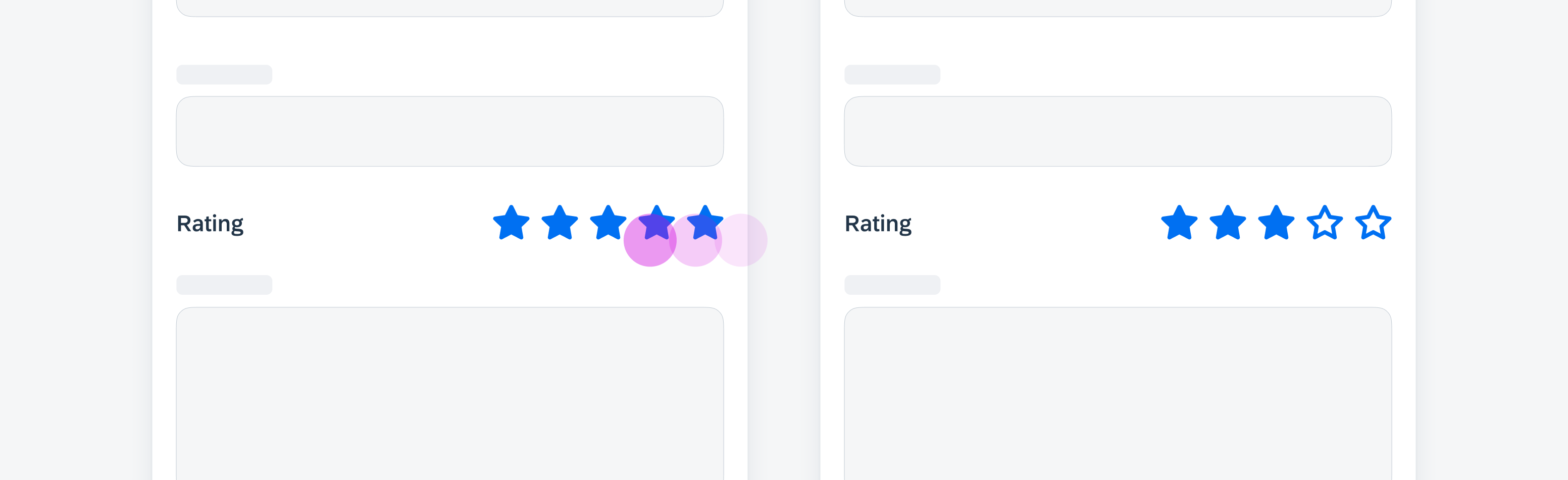 Drag to choose the desired rating