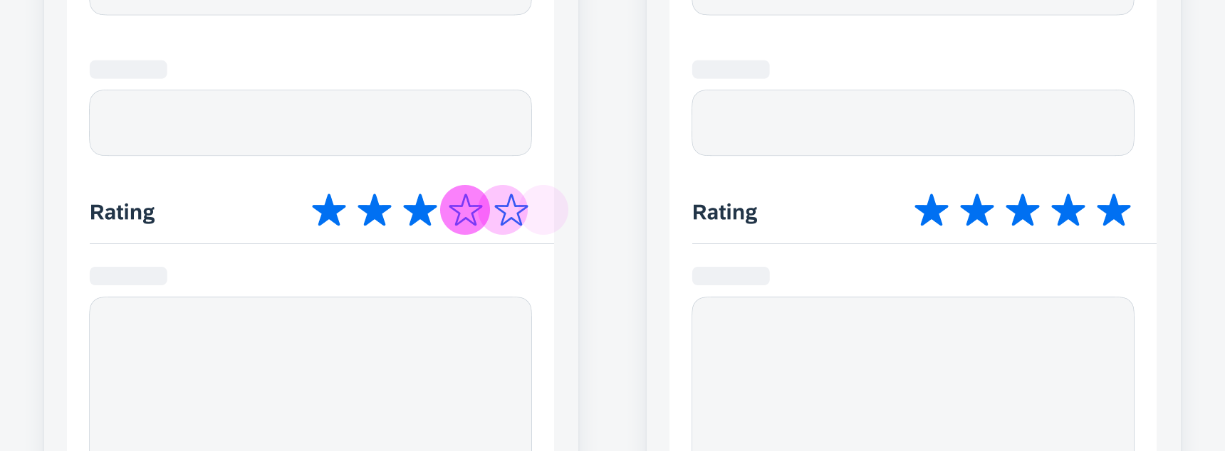 Drag to choose the desired rating