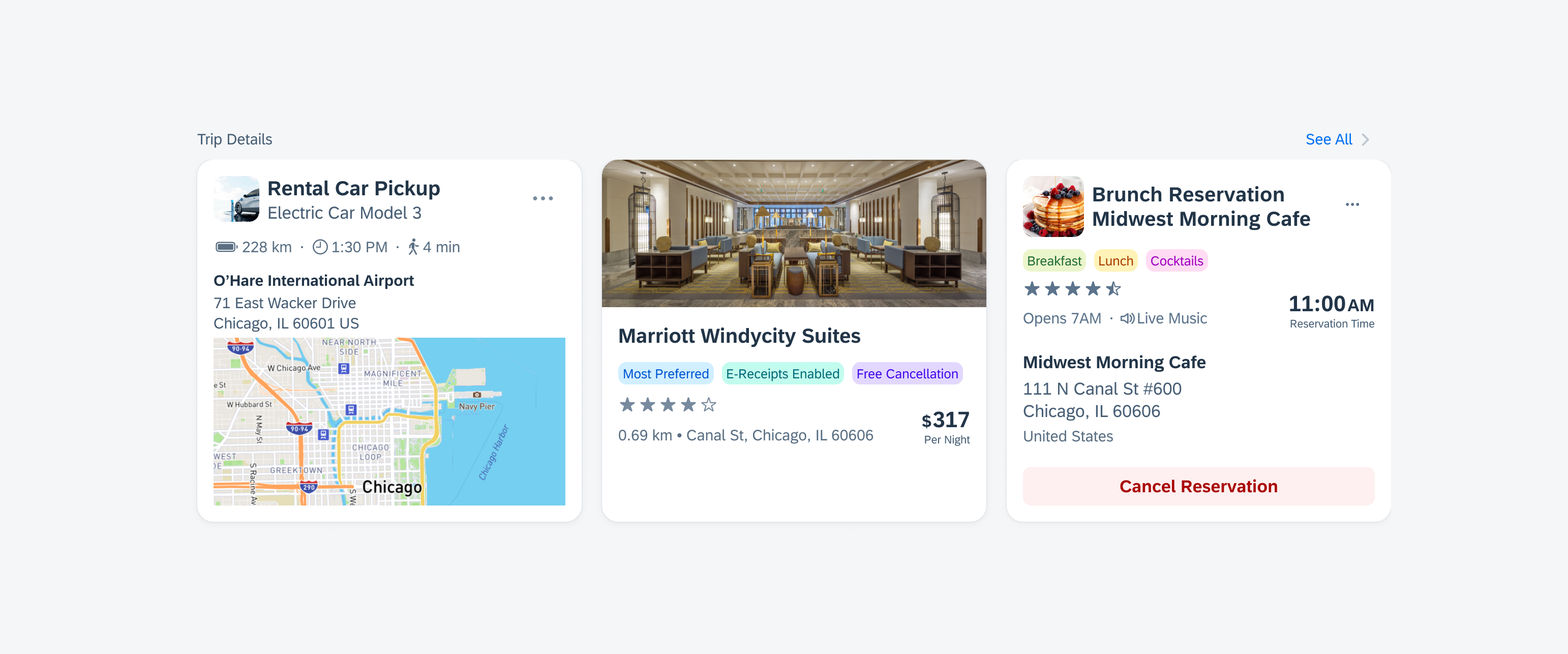 Carousel with cards that have different amounts of content