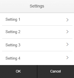 Example of a simple settings dialog