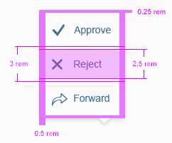 Action sheet popover
