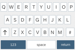 Input type text – Keyboard layout on a smartphone