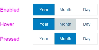 Segmented button behavior