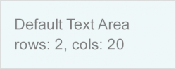 Text area – Not enabled