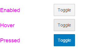 Toggle button behavior