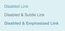 Disabled links