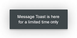 Example of a message toast