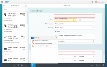 Messaging example in SAP Fiori