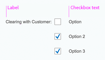 Checkbox group with label