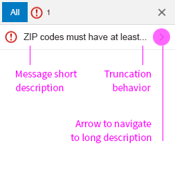 Message popover list view
