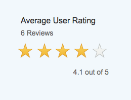Header facet - Rating indicator facet with aggregated rating