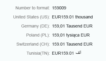 Formatting Numbers - Currency long (thousand)