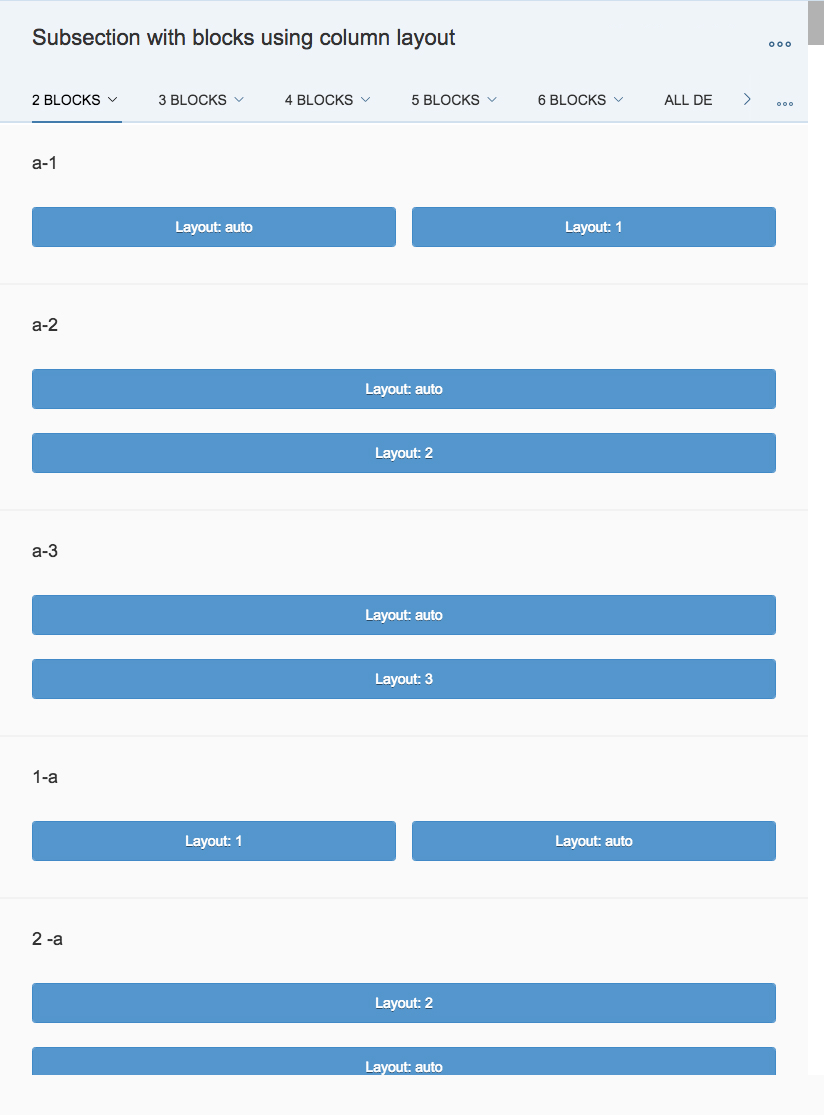 Object page layout – Size M