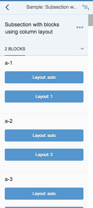 Object page layout – Size S